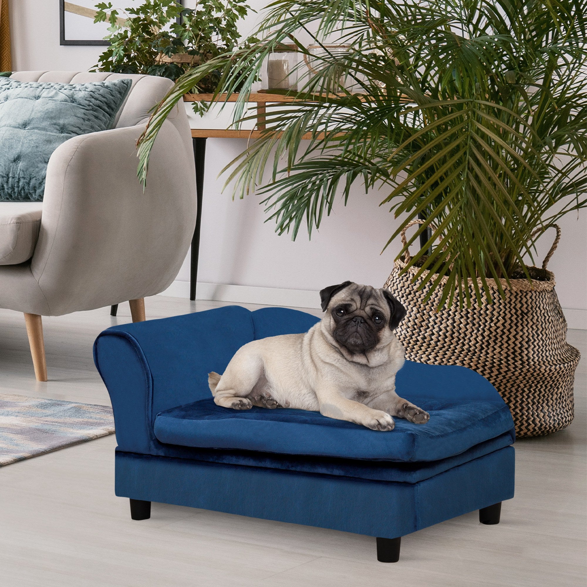 Dog bed with 3 inch foam cushion close-up